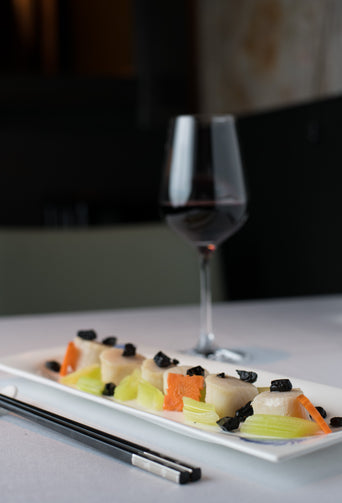 scallops preserved olives and celery